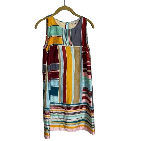 Loft Abstract Geometric Colorful Sleeveless Dress XS - Picture 1 of 7